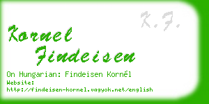 kornel findeisen business card